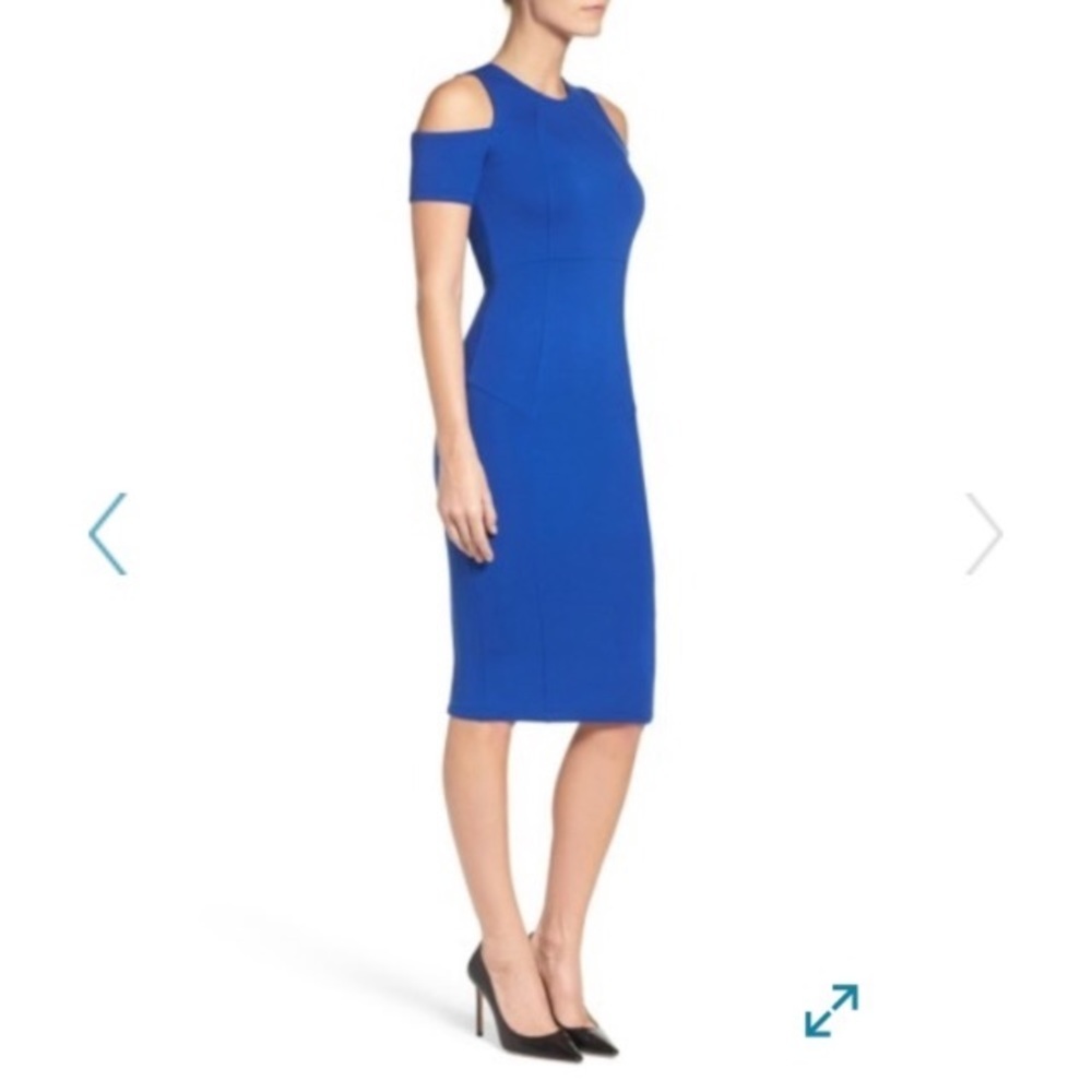 Felicity And Coco Navy Off The Shoulder Dress